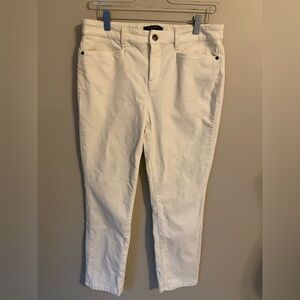 Talbots Simply Flattering Straight Leg Ivory Corduroy Jeans | Sz 8P